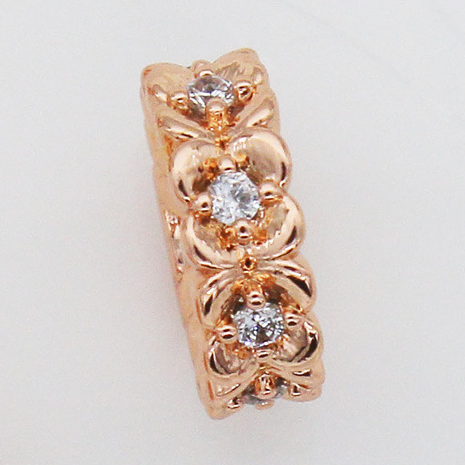 Al por mayor 10 piezas/paquete cuatro cuentas de partición de gran agujero de costura de pétalos